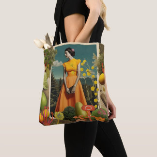 Vintage Botanische Collage Tote Bag Tasche