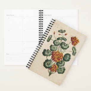 Vintage botanische Doppelkleider Planer