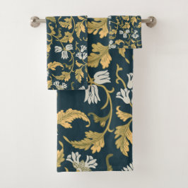 Vintage botanische Eleganz Badhandtuch Set