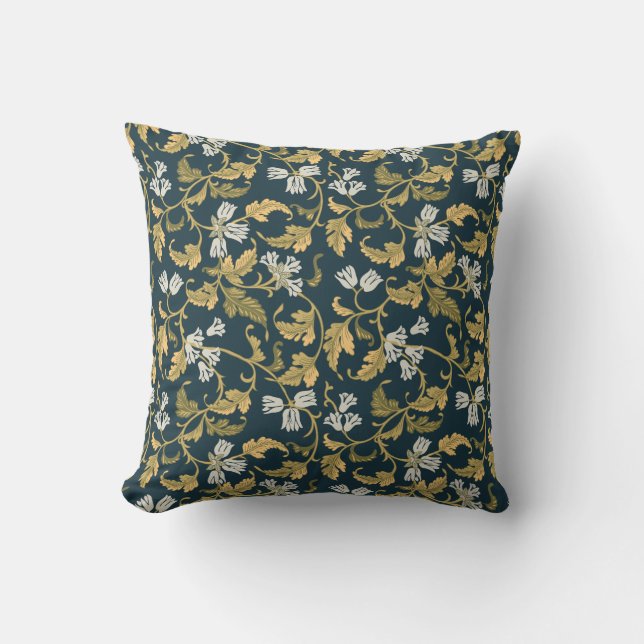Vintage botanische Eleganz Kissen (Vorderseite)