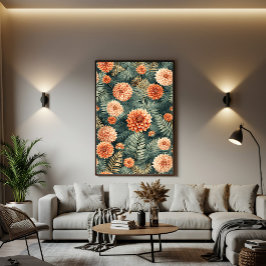 Vintage botanische Eleganz Leinwanddruck