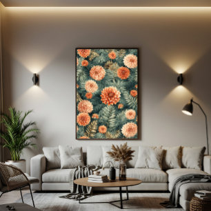 Vintage botanische Eleganz Leinwanddruck