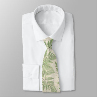 Vintage botanische Farn-Blätter-Krawatte Krawatte