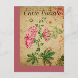 Vintage Botanische Französische Blumenkarte Postkarte