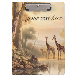 Vintage botanische Giraffen, anpassbar Klemmbrett