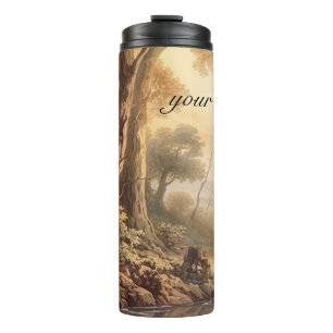 Vintage botanische Giraffen, anpassbar Thermosbecher