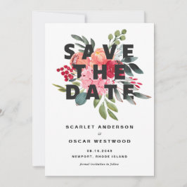 Vintage Botanische Hochzeit Save The Date