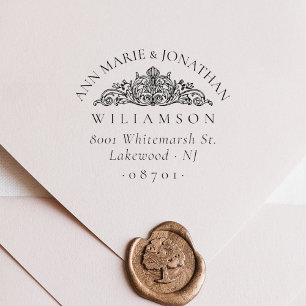 Vintage botanische Hochzeitsfeier Rücksendeadresse Gummistempel