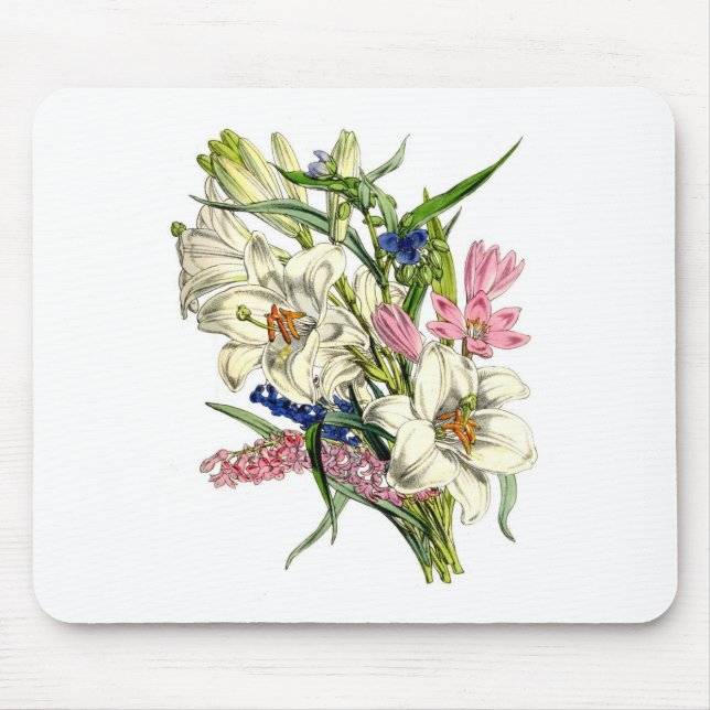 Vintage botanische Illustrationen Mousepad (Vorne)