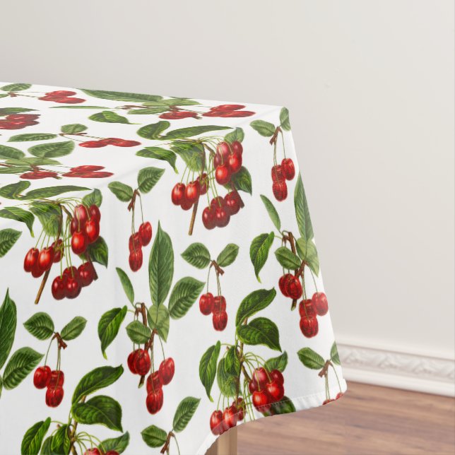Vintage Botanische Kirschen Tischdecke (Beispiel)