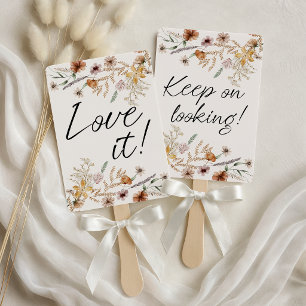 Vintage Botanische Kleine Blumige Hochzeitskleid-Z Fächer