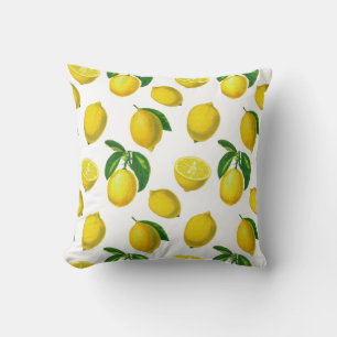 Vintage botanische Lemonenausdruck Kissen