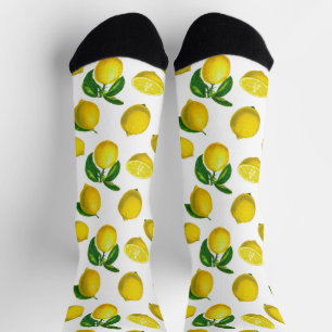 Vintage botanische Lemonenausdruck Socken