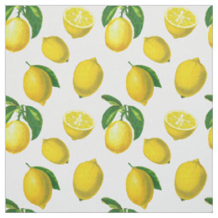 Vintage botanische Lemonenausdruck Stoff