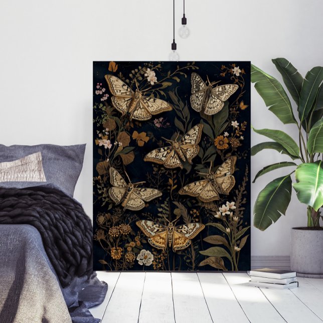 Vintage botanische Motten & Blumen  Poster (Von Creator hochgeladen)