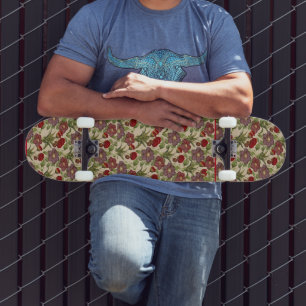 Vintage botanische Pflanzenwelt Skateboard