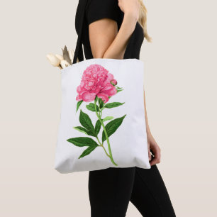 Vintage botanische Schrift, Pastellrosa Tasche