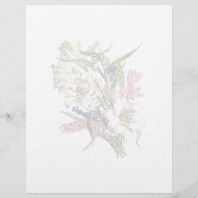 Vintage botanische Seite (Vorderseite)