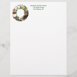 Vintage botanische Seite - Blumenkranz