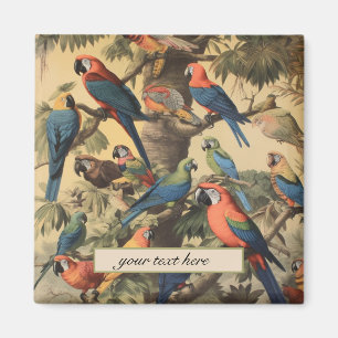 Vintage botanische Szenendarstellungen anpassbar Magnet