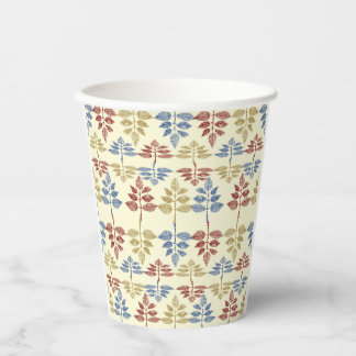 Vintage botanische Tapisserie Pappbecher