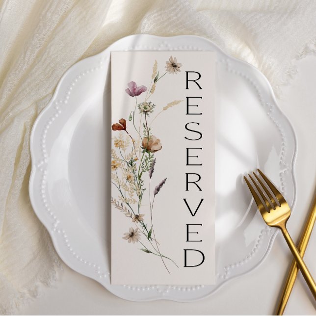 Vintage botanische Tiny Floral reserviert Sitzplät Menükarte (Von Creator hochgeladen)