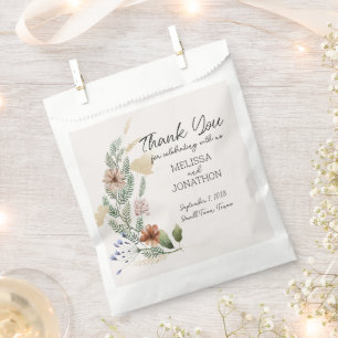 Vintage Botanische Tiny Floral Wedding Geschenktütchen