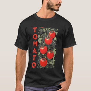 Vintage Botanische Tomatenrebe Retro Tomatenpflanz T-Shirt