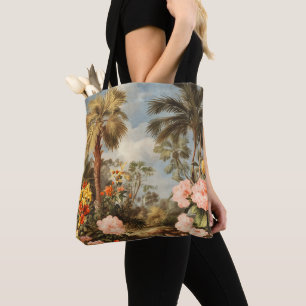 Vintage Botanische Tropische Palmen Tasche