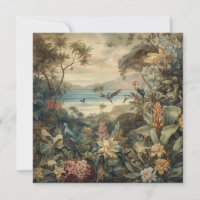 Vintage botanische Vogelarten Blume im Paradies