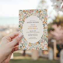 Vintage Botanische Wildblumen-Brautparty