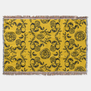Vintage botanische Zitrusfrucht Decke