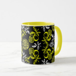 Vintage botanische Zitruspresse Tasse