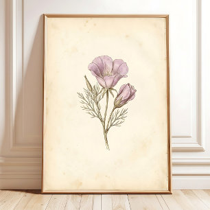 Vintage Botanischer Kunst Druck Poster