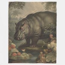 Vintage-Botanischer Nilpferd