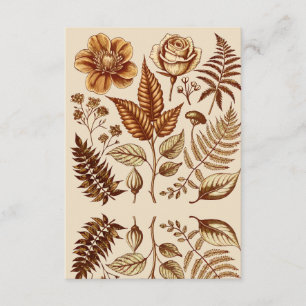 Vintage Botanischer Zauber Begleitkarte