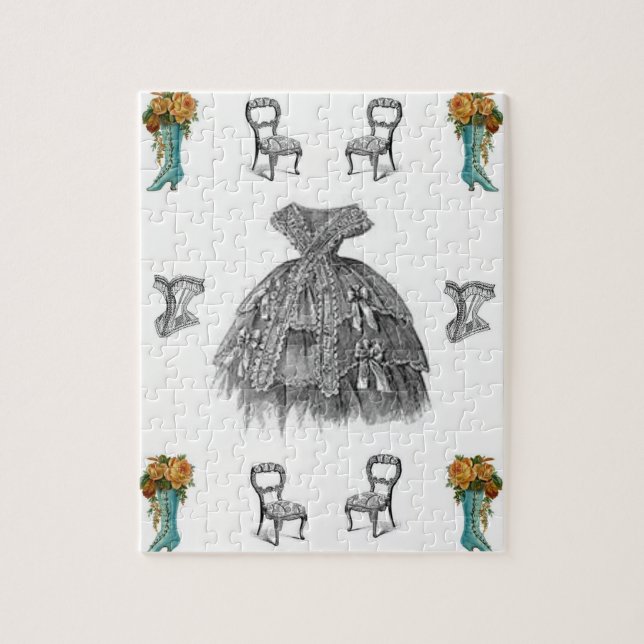vintage bottes vertes puzzle puzzle (Vertical)