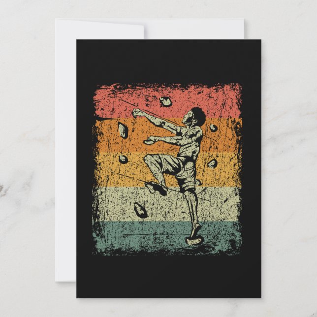 Vintage Bouldering Climber Equipment Einladung (Vorderseite)