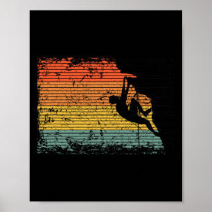 Vintage Boulderklettern  Poster