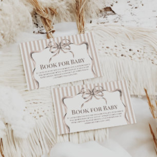 Vintage Bow Cafe Bebe Coffee Buch für Baby Shower Begleitkarte