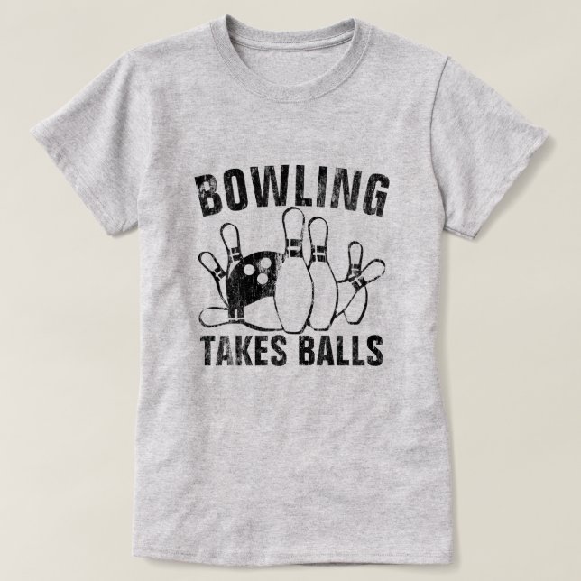 Vintage Bowlingbahnen T-Shirt (Design vorne)