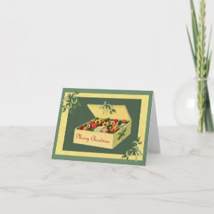 Vintage Box Weihnachtskochtelefone Feiertagskarte