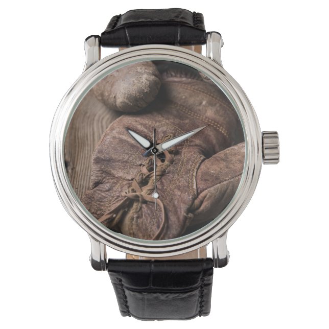 Vintage Boxhandschuhe Armbanduhr (Vorderseite)