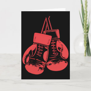 Vintage Boxhandschuhe Kickboxen Boxfan Boxe Karte