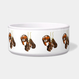 Vintage Boxhandschuhe und Helm Napf