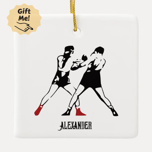 Vintage-Boxing-Atmosphäre Keramikornament
