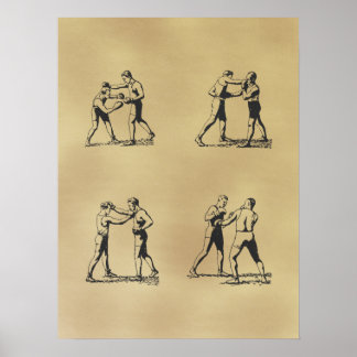 Vintage-Boxposter mit Strapazen Poster