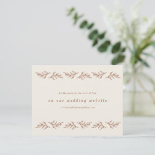 Vintage Branch Boho Hochzeitswebsite RSVP Karte