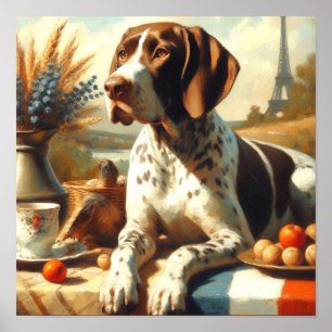 Vintage Braque Français Malerei Poster