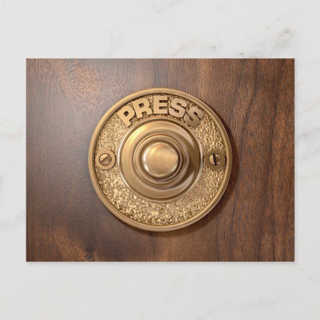 Vintage Brass Doorbell Postkarte (Vorderseite)